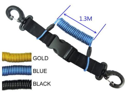 Lanyard Coil with 2 Plastic Swivels Steel Wire