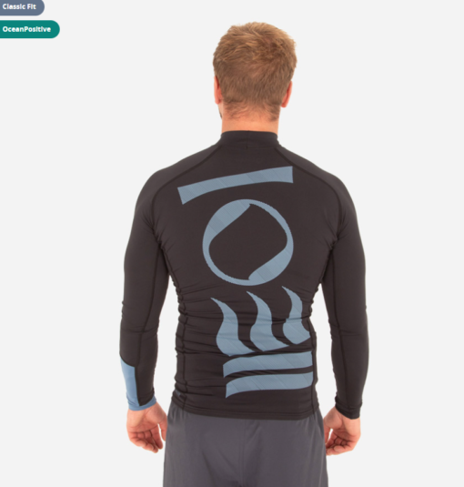 Hydro-T LONG Sleeve Men Classic Fit BLACK/ OCEAN BLUE L - Image 2